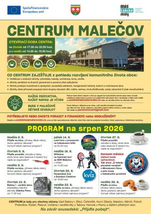 Centrum Malečov srpen